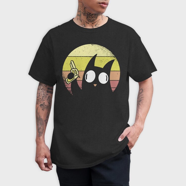 Pew Pew Cat, Tricou Barbati (Unisex)