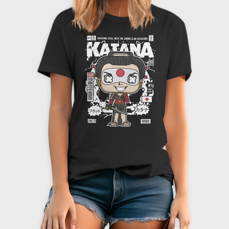 Katana Samurai Pop Art, Tricou Barbati (Unisex)