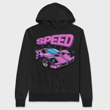 Supercar Retro Speed Thrills, Hanorac Oversize Barbati (Unisex)