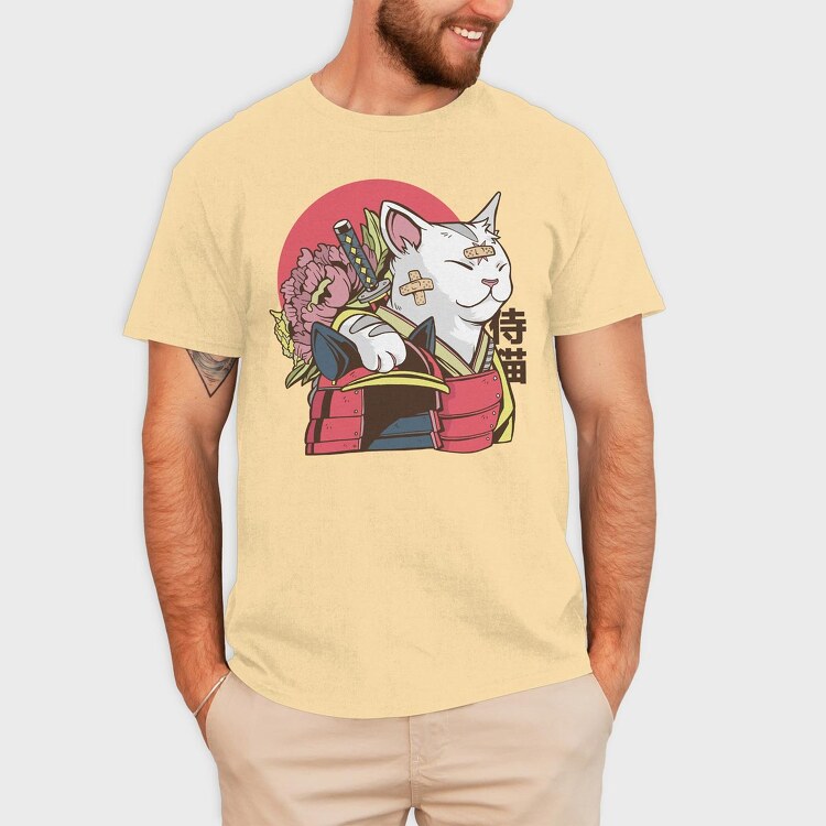 Samurai Cat, Tricou Barbati (Unisex)