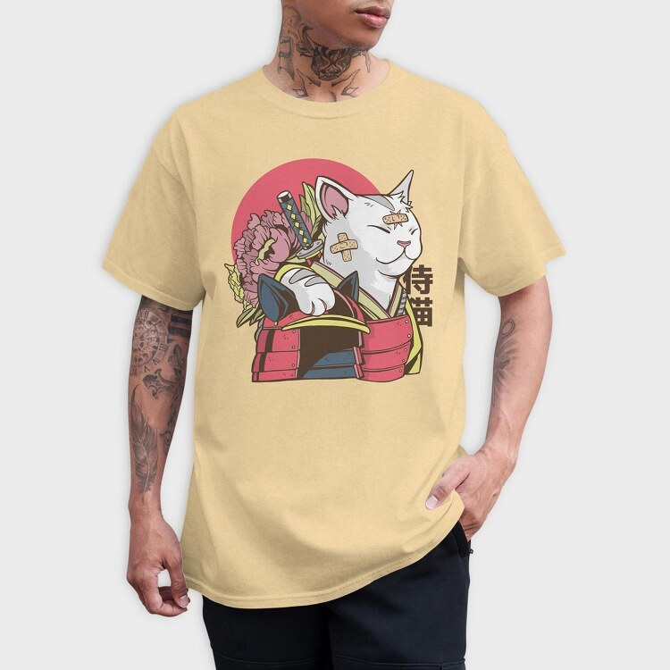 Samurai Cat, Tricou Barbati (Unisex)