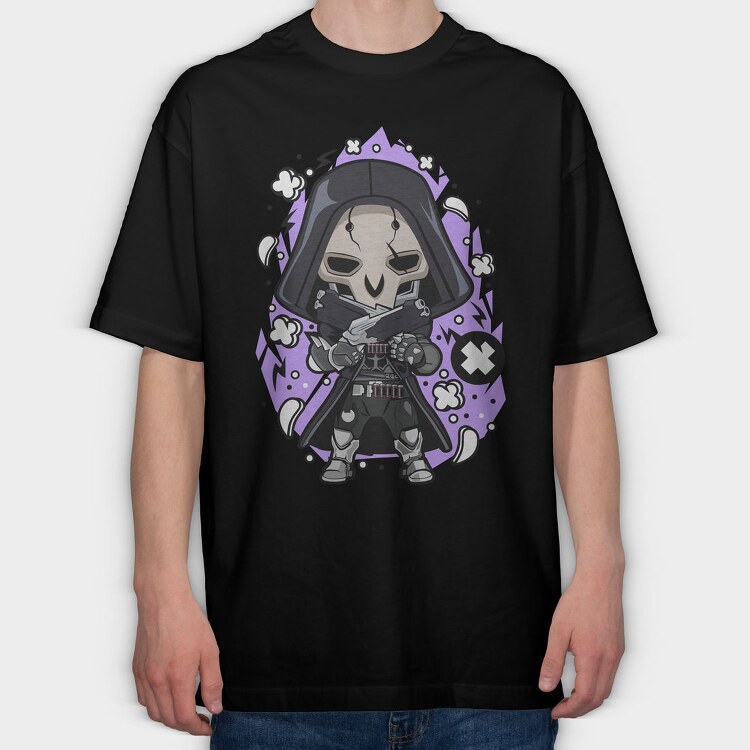 Dark Knight Chibi, Tricou Oversize Barbati (Unisex)