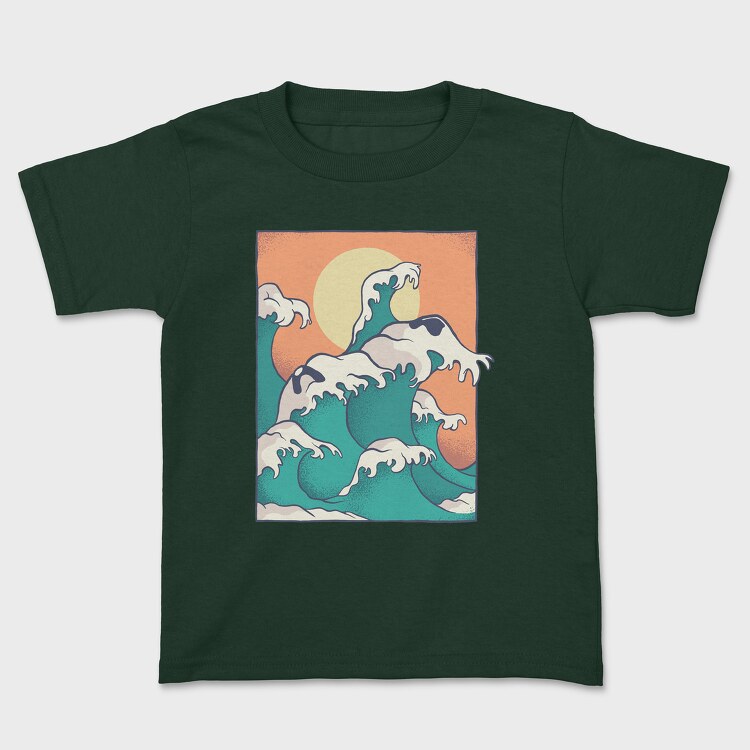 Waves Face, Tricou Copii