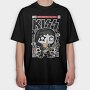 Kiss Rock Roll, Tricou Oversize Barbati (Unisex)