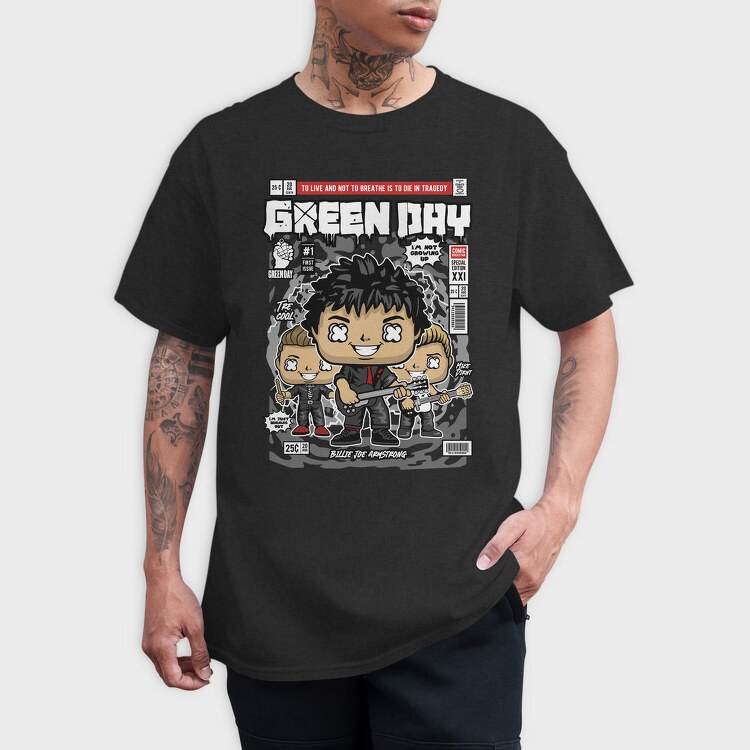 Green Day Comic Pop, Tricou Barbati (Unisex)