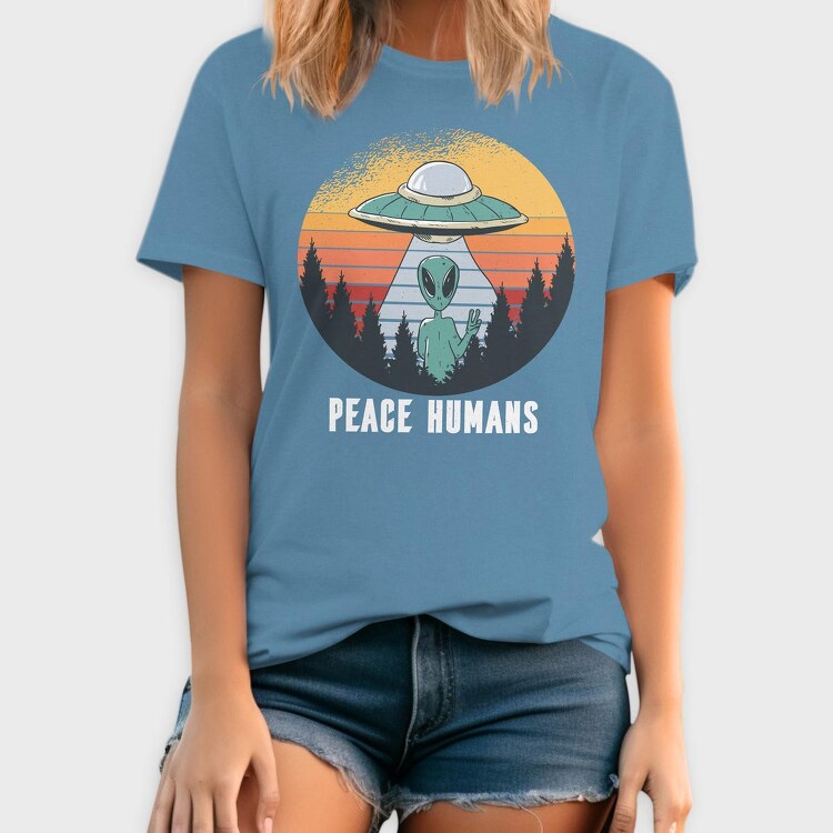 Peace Humans, Tricou Barbati (Unisex)