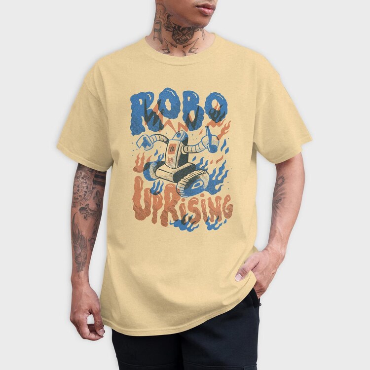 Robot Invasion 08, Tricou Barbati (Unisex)