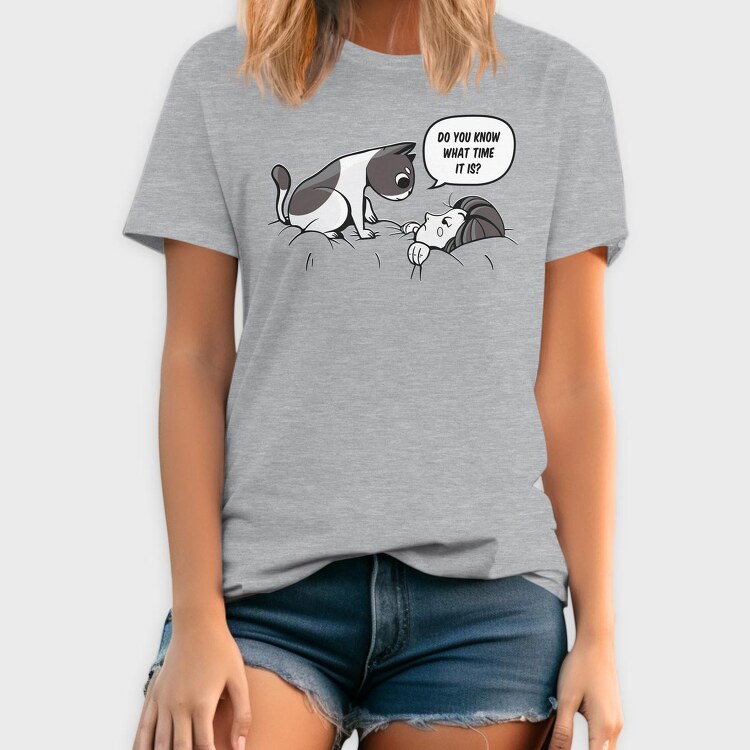 Cat Waking Up Girl, Tricou Barbati (Unisex)