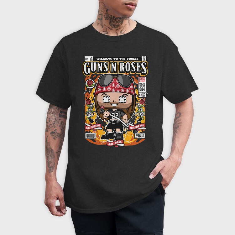 Guns N Roses Chibi, Tricou Barbati (Unisex)
