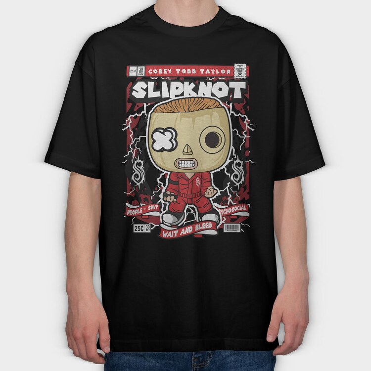 Slipknot Pop Vinyl, Tricou Oversize Barbati (Unisex)