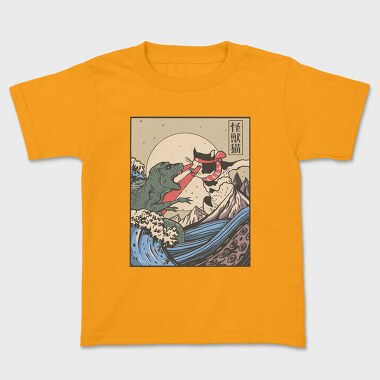 Tricou Copii, Kaiju Vs Cat