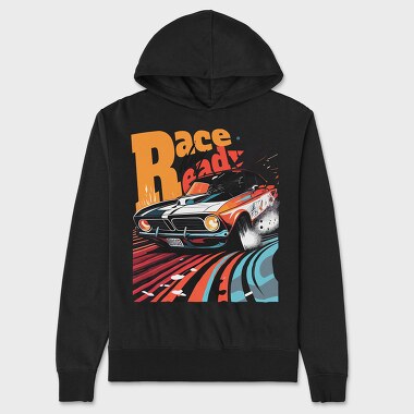 Classic Racing Car Comic, Hanorac Oversize Barbati (Unisex)