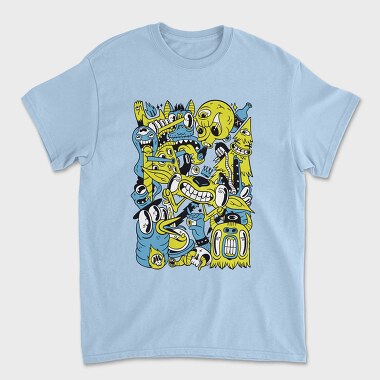 Tricou Barbati (Unisex), Monster Collage