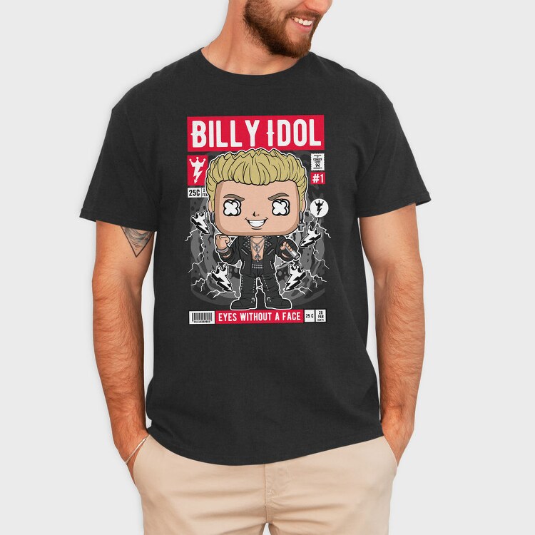 Billy Idol Pop Vinyl, Tricou Barbati (Unisex)