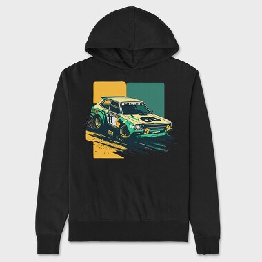 Classic Rally Racing Car, Hanorac Oversize Barbati (Unisex)