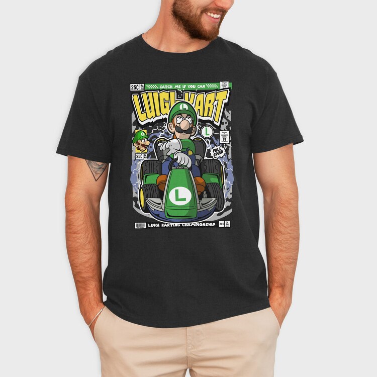 Luigi Kart Racing, Tricou Barbati (Unisex)