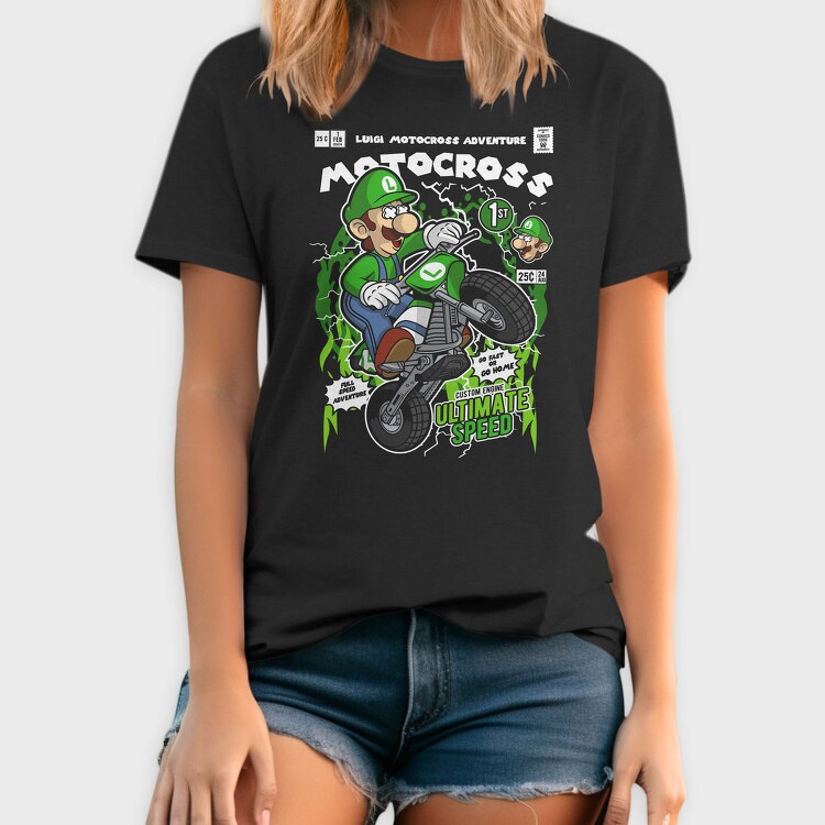 Luigi Motocross Adventure, Tricou Barbati (Unisex)