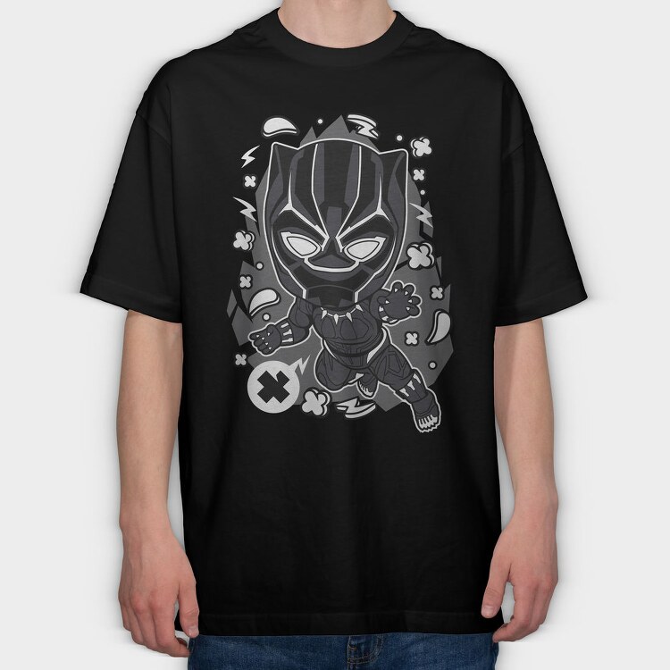Black Panther Burst, Tricou Oversize Barbati (Unisex)