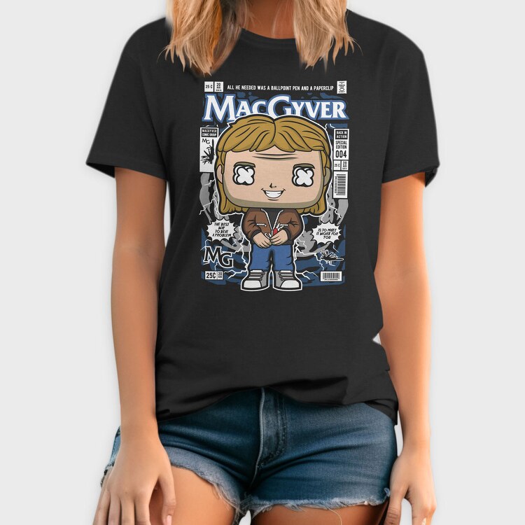 Macgyver Comic Pop, Tricou Barbati (Unisex)