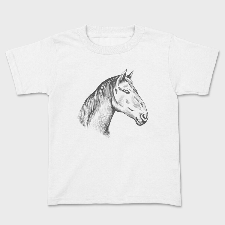 Horse Hand Draw, Tricou Copii