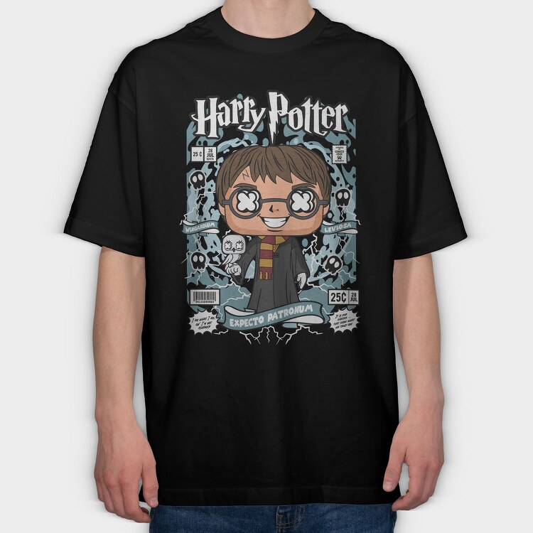 Harry Potter Comic Chibi, Tricou Oversize Barbati (Unisex)
