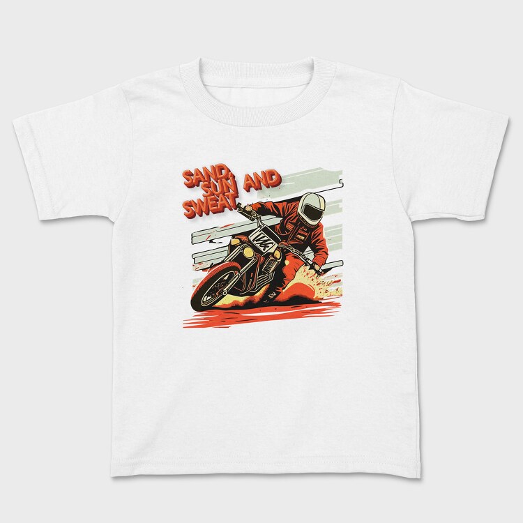 Motocross MotorcycleArt 80S, Tricou Copii