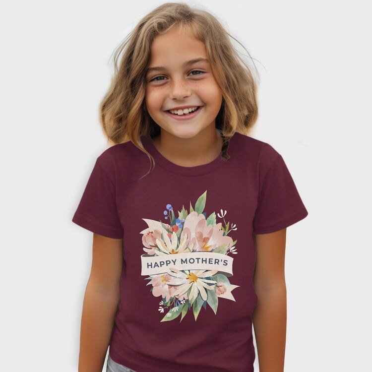 Watercolor Flowers Mother 1, Tricou Copii