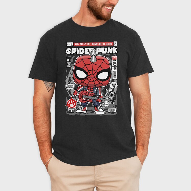 Spider Punk Revolution, Tricou Barbati (Unisex)