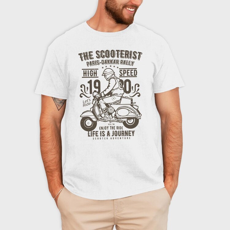The Scooterist1980, Tricou Barbati (Unisex)