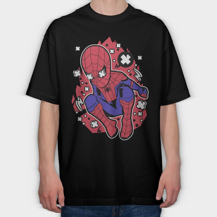 Spiderman Comic Burst 1, Tricou Oversize Barbati (Unisex)