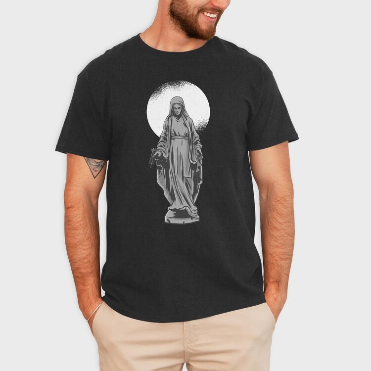 Ilustracion Estatua Con Usin, Tricou Barbati (Unisex)