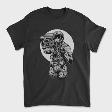 Pilot Fighter Boombox, Tricou Barbati (Unisex)