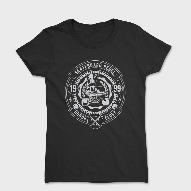 Skateboard Rebel, Tricou Femei