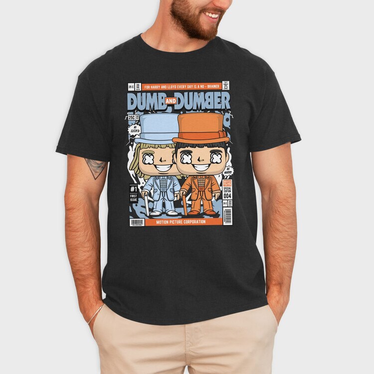 Dumb And Dumber Pop Art, Tricou Barbati (Unisex)