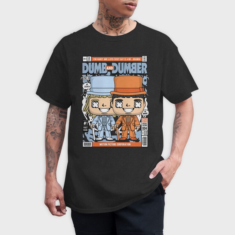 Dumb And Dumber Pop Art, Tricou Barbati (Unisex)
