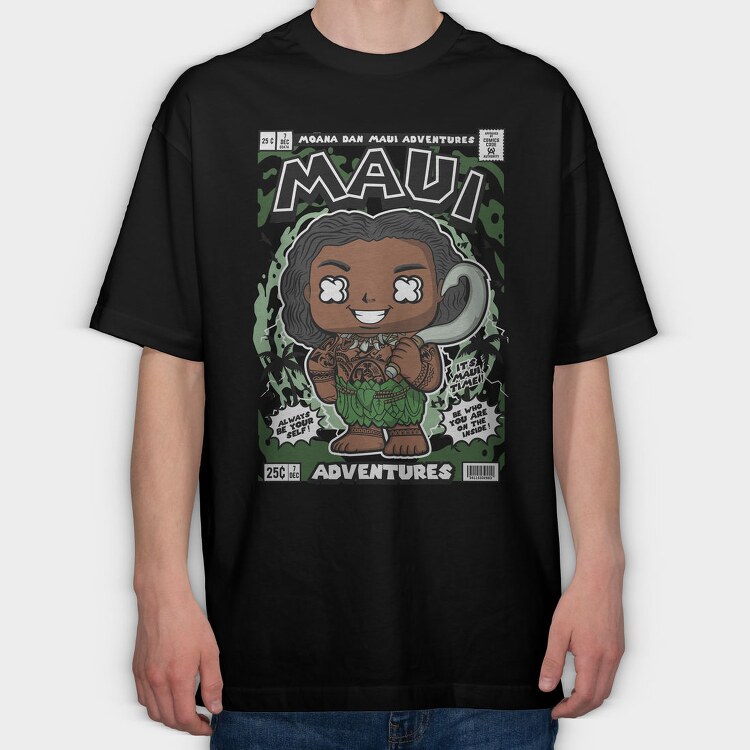 Maui Comic Vibes, Tricou Oversize Barbati (Unisex)