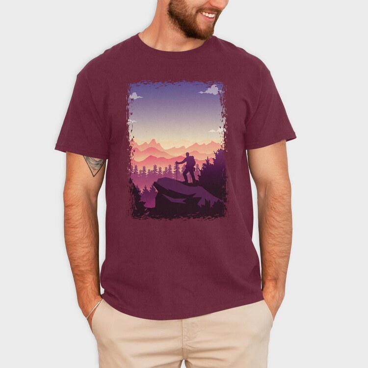 Poster Hiking, Tricou Barbati (Unisex)