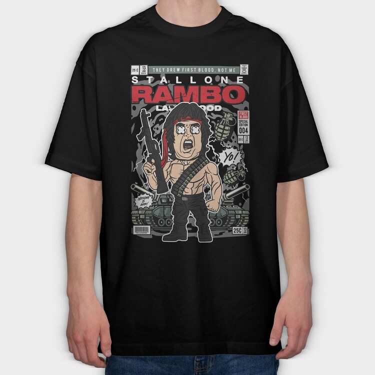 Rambos Roar, Tricou Oversize Barbati (Unisex)