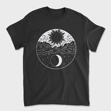 Tricou Barbati (Unisex), Moon And Sun