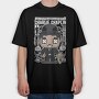 Charlie Chaplin Comic, Tricou Oversize Barbati (Unisex)