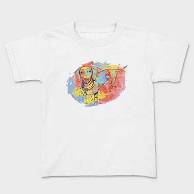 Dachshund Watercolor, Tricou Copii