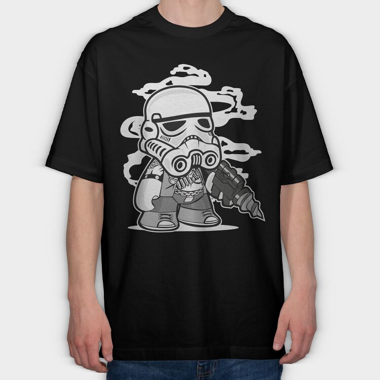 Stormtrooper Chibi, Tricou Oversize Barbati (Unisex)