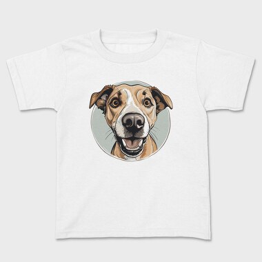 Joyful Dog Portrait, Tricou Copii
