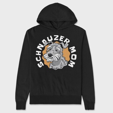 Schnauzer Dog Portrait, Hanorac Oversize Barbati (Unisex)