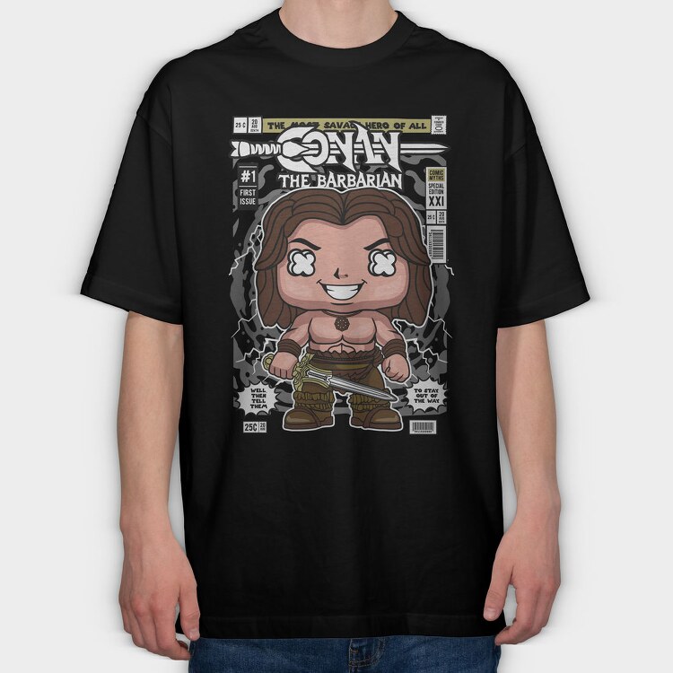 Conan The Barbarian, Tricou Oversize Barbati (Unisex)