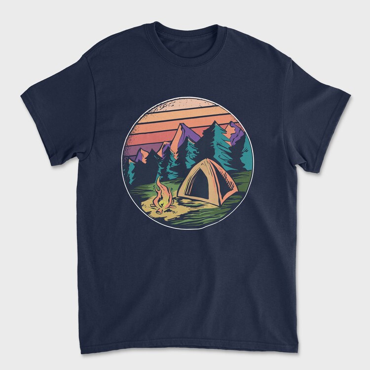 Camping, Tricou Barbati (Unisex)