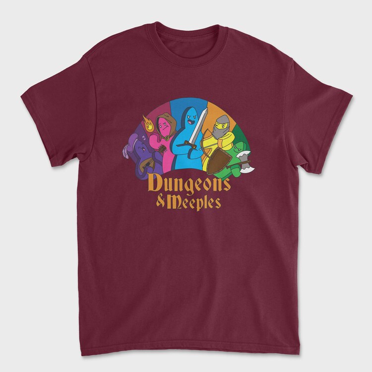 Dungeons Meeples, Tricou Barbati (Unisex)