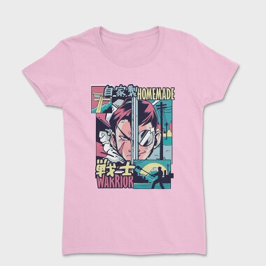 Anime Vaporwave Home Made Warrior, Tricou Femei