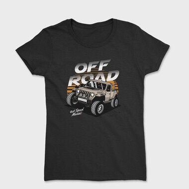 Tricou Femei, Offroad Jeep Retro Sunset