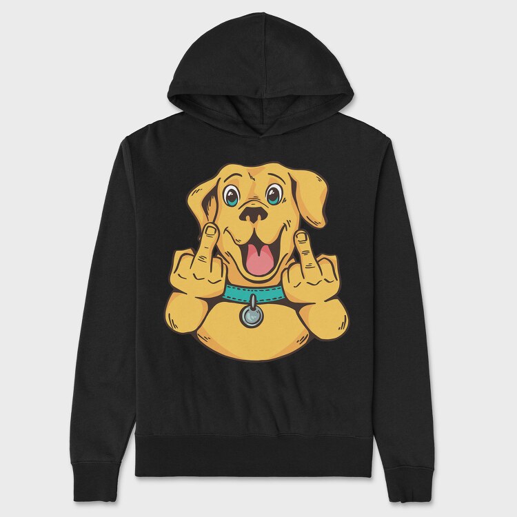 Middle Finger Labrador, Hanorac Oversize Barbati (Unisex)